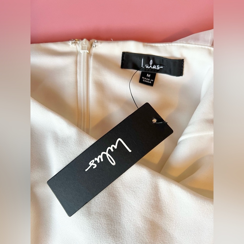 Lulus Romantic Celebration White Tie-Strap Bodycon Midi Dress - Picture 13 of 15
